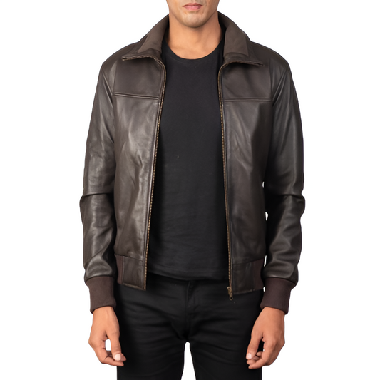 Men's Brown Leather Jacket