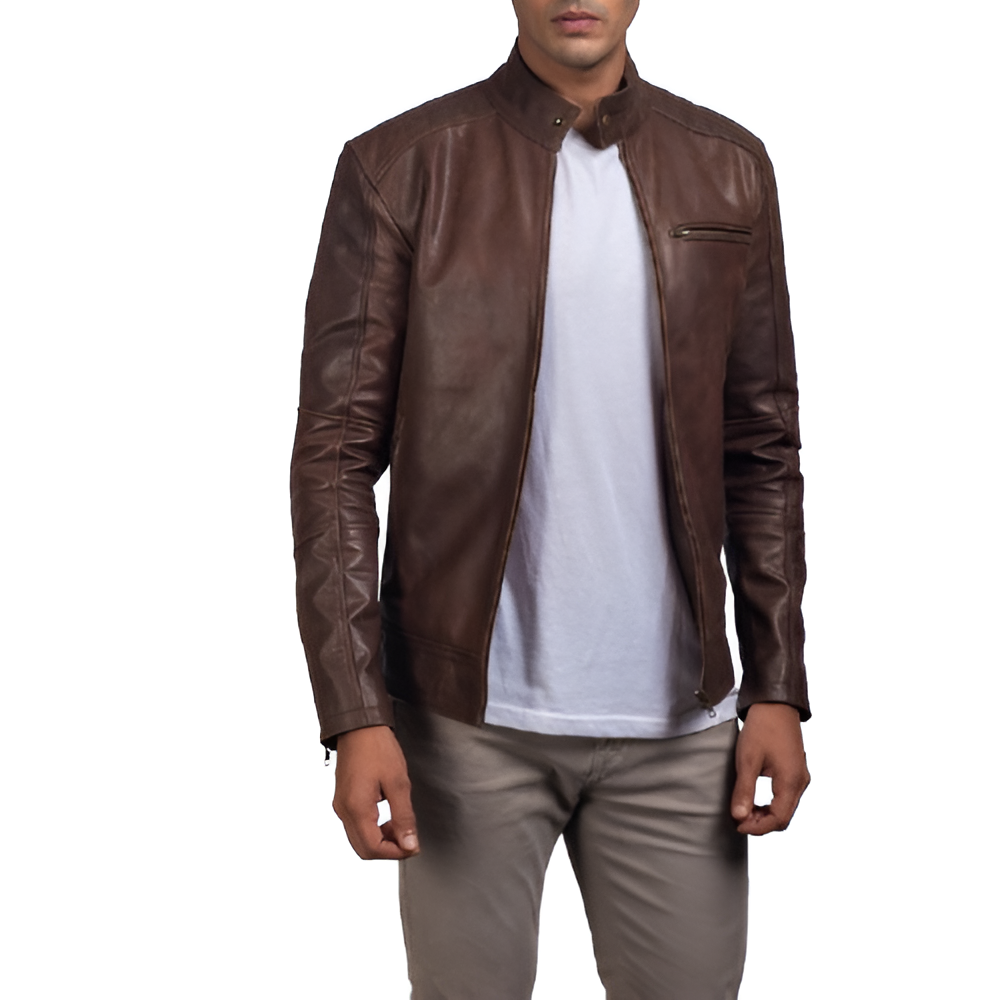 Men's Brown Leather Jacket