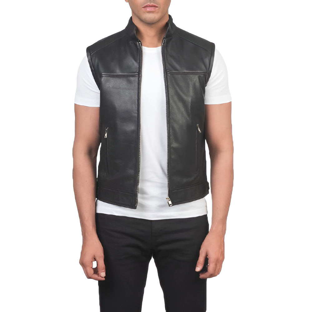 Men's Leather Vest