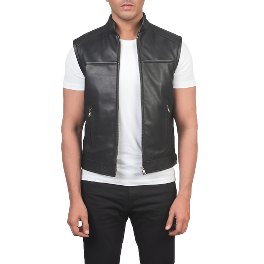 Men's Leather Vest