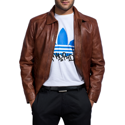 Men's Brown Leather Jacket