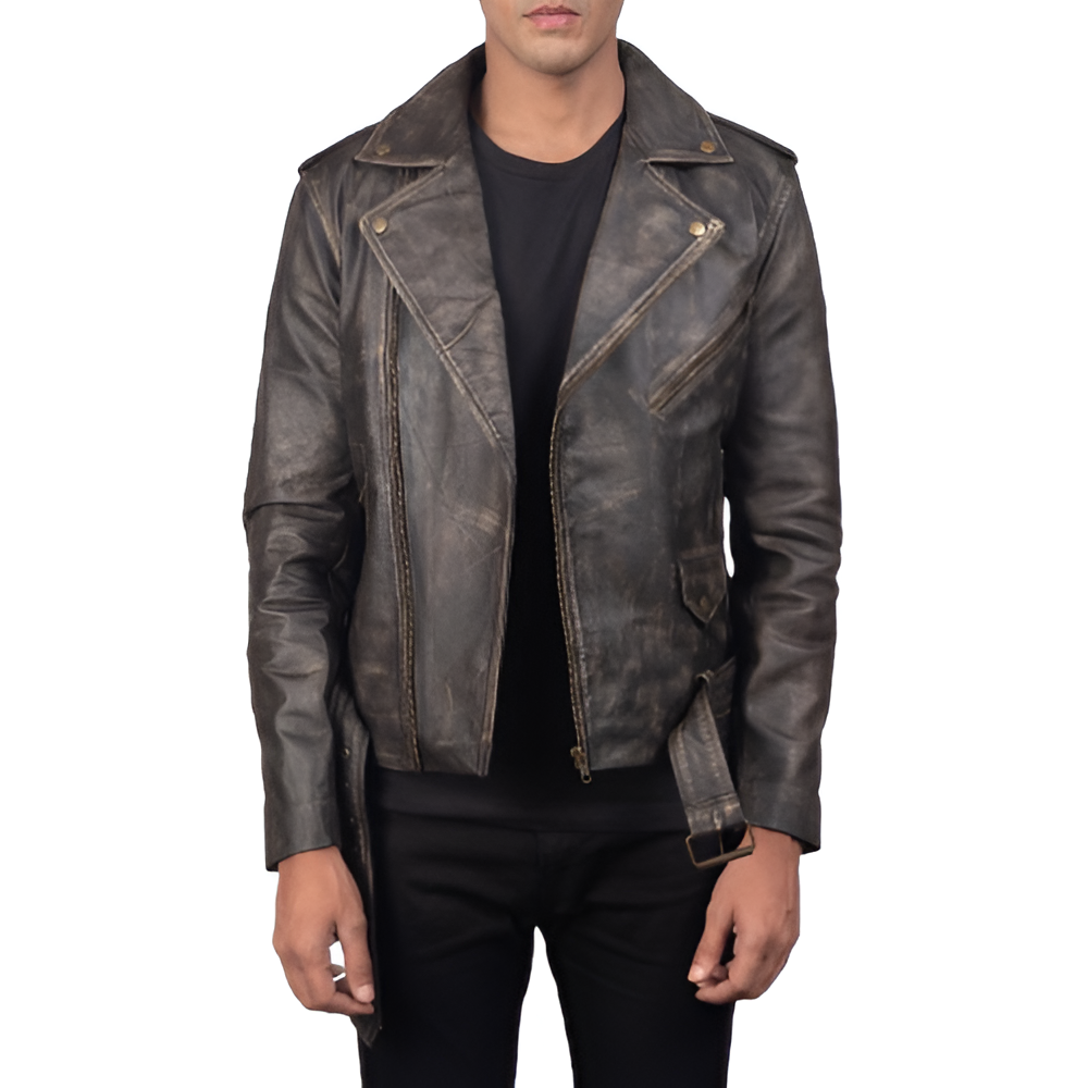 Men's Vintage Biker Leather Jacket