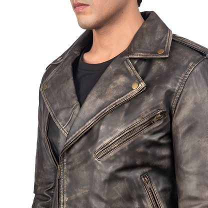 Men's Vintage Biker Leather Jacket