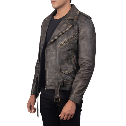 Men's Vintage Biker Leather Jacket