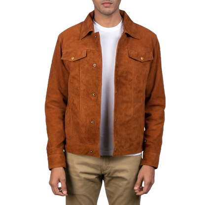 Men's Suede Trucker Jacket
