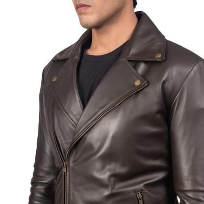 Men's Classic Leather Moto Jacket