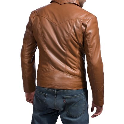 Men's Tan Leather Jacket