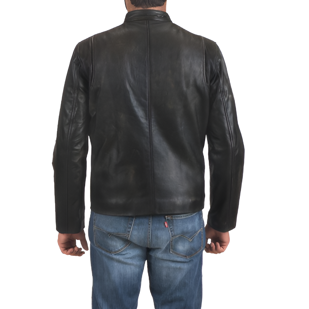 Men's Classic Black Leather Jacket