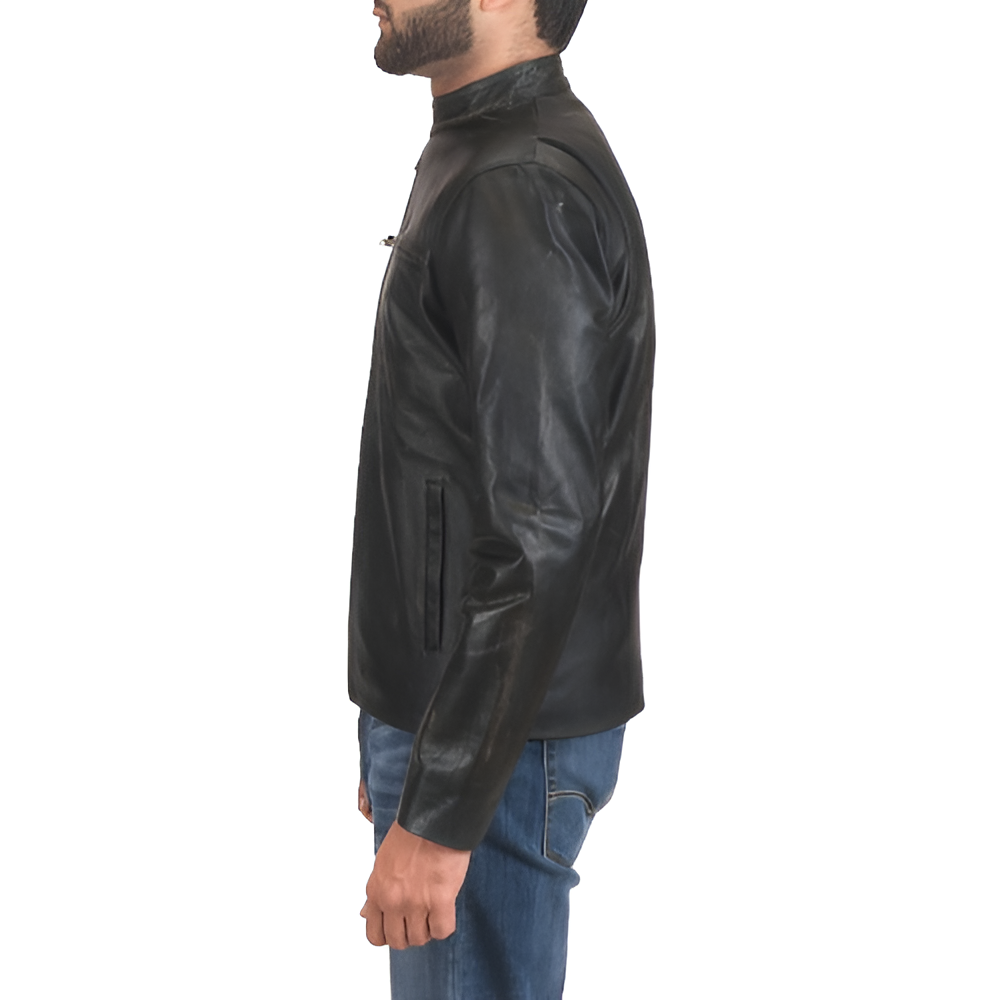 Men's Classic Black Leather Jacket