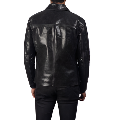 Men's Black Slim Fit Leather Jacket