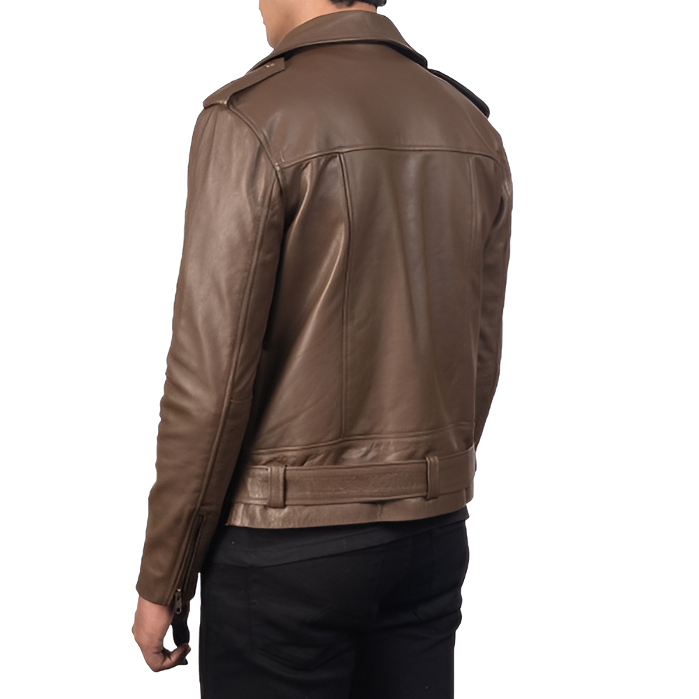 Men's Brown Classic Biker Leather Jacket