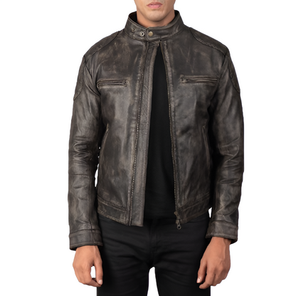 Men's Vintage Brown Leather Jacket