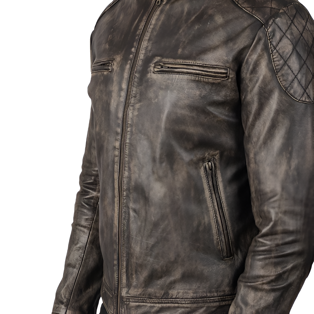 Men's Vintage Brown Leather Jacket