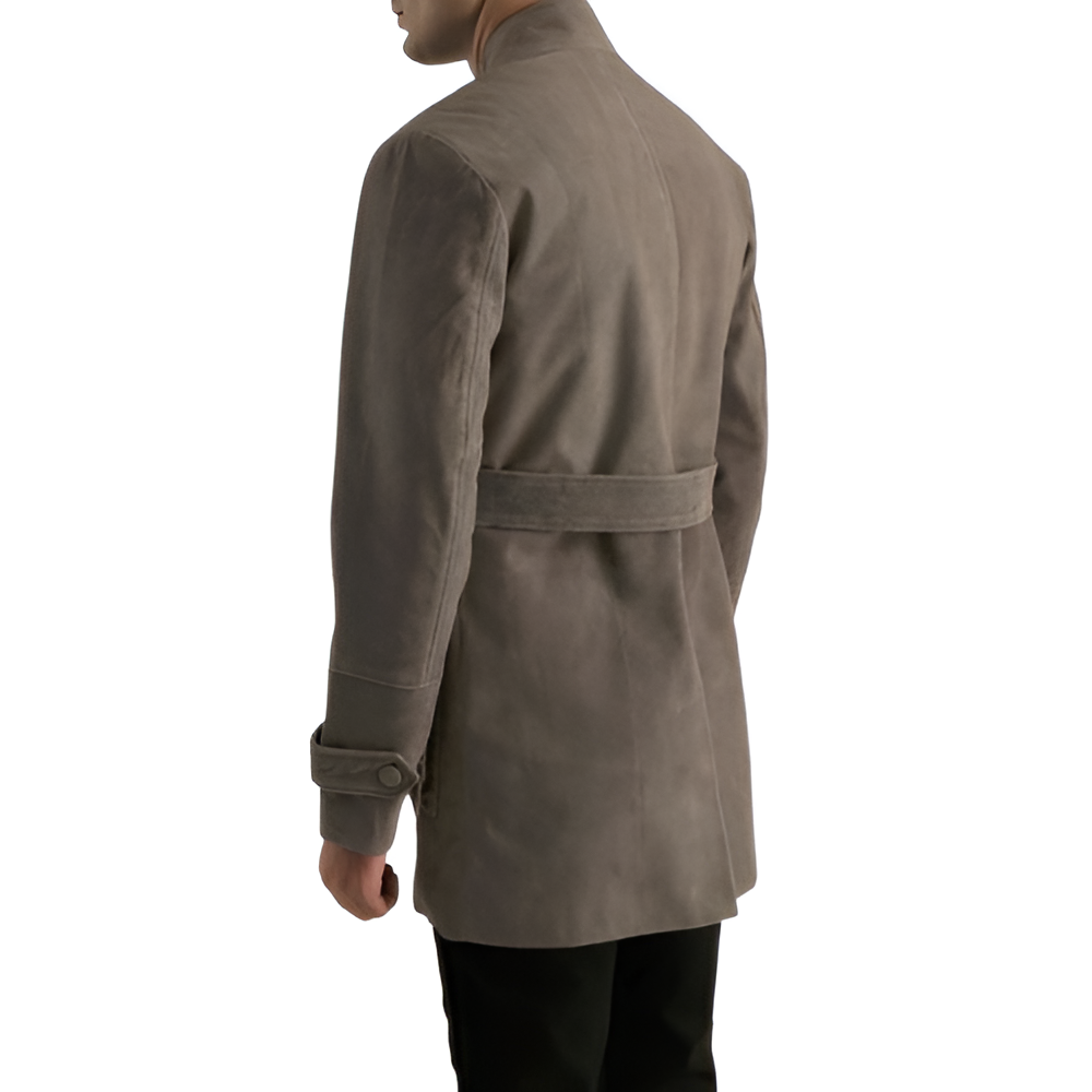 Men's Grey Suede Safari Jacket