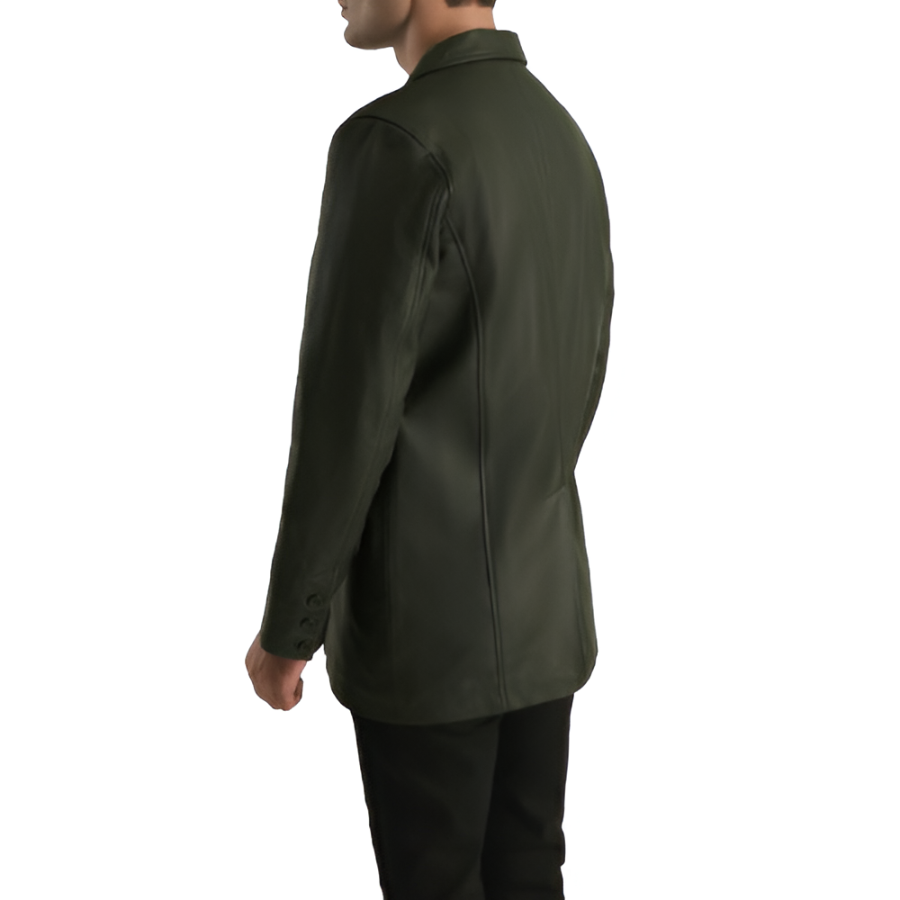 Men's Olive Green Safari Blazer