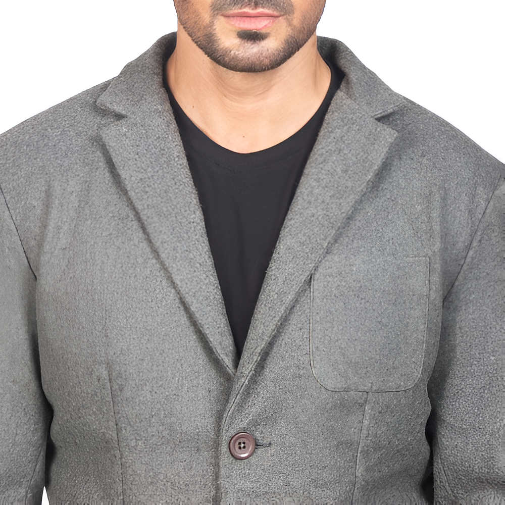 Men's Grey Wool Blazer