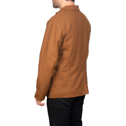 Men's Camel Brown Wool Blazer