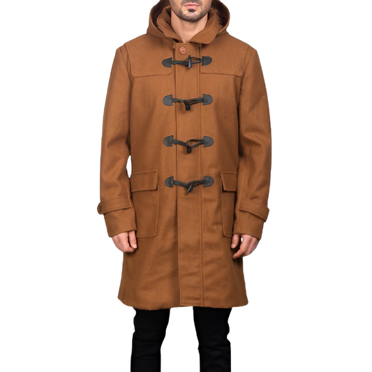 Men's Camel Brown Duffle Coat