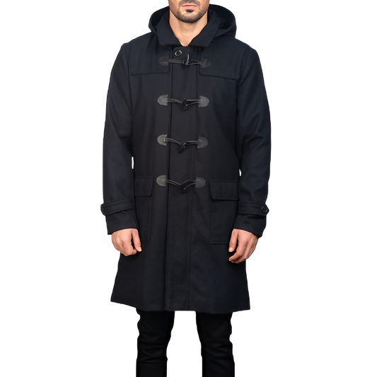 Men's Black Duffle Coat