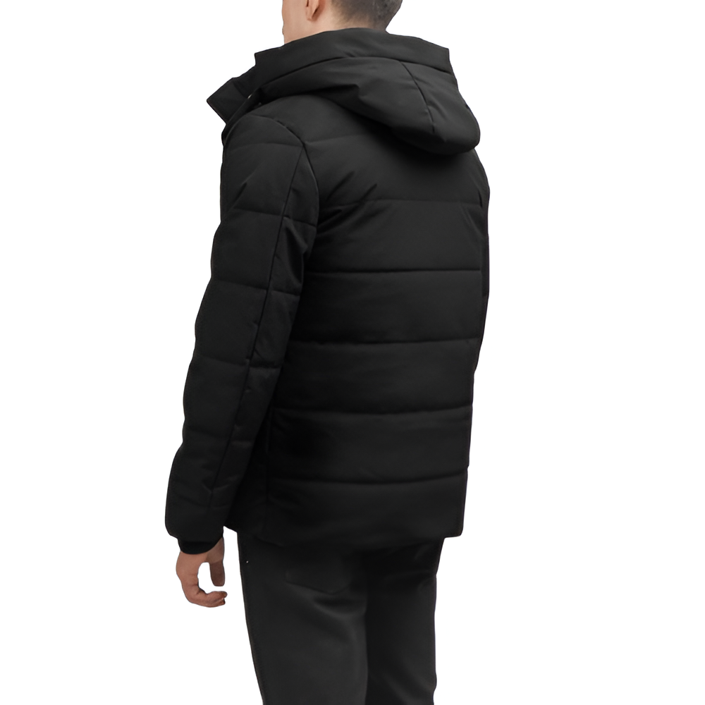 Men's Black Hooded Puffer Jacket