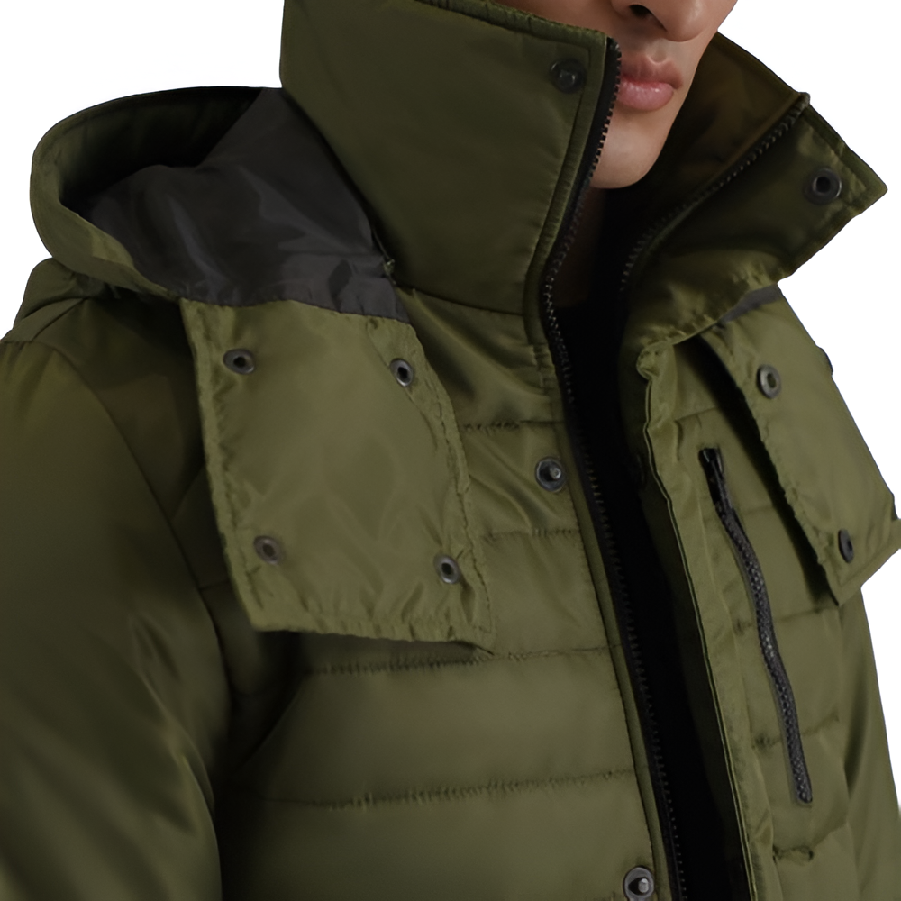 Men's Olive Green Quilted Jacket