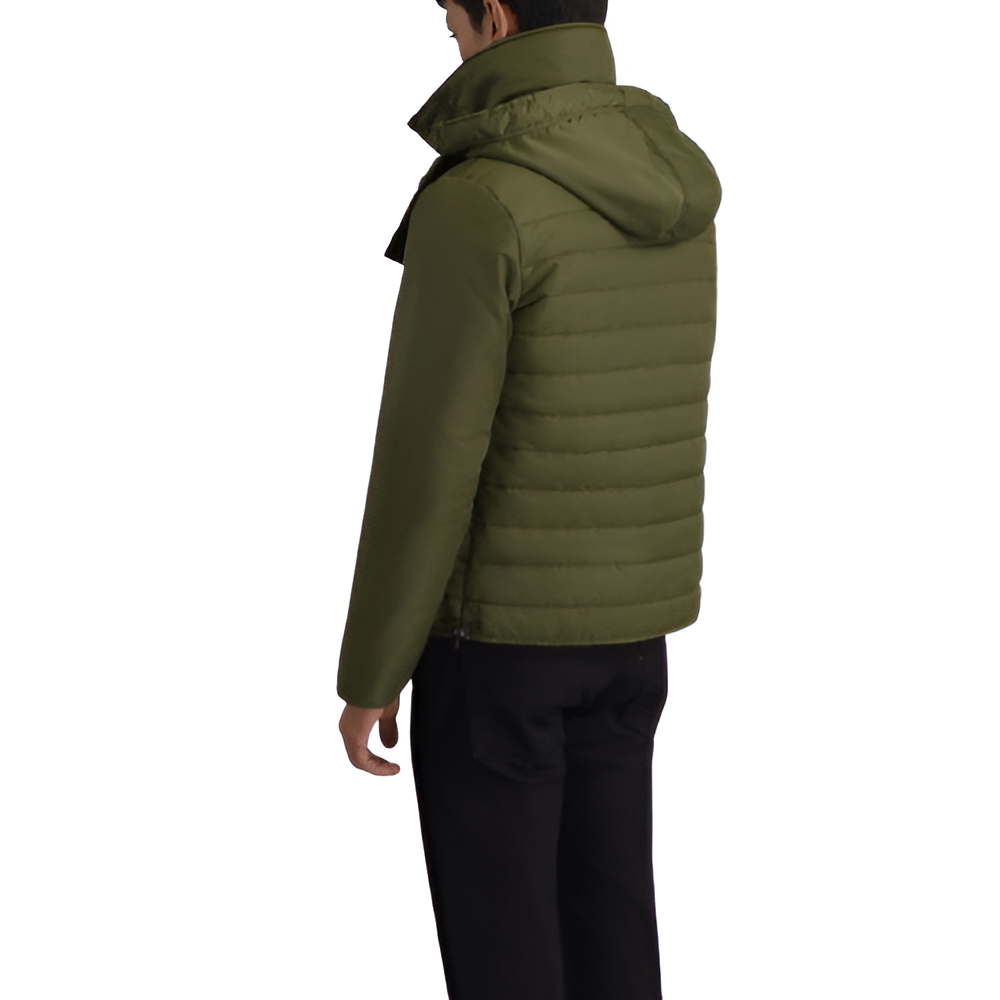 Men's Olive Green Quilted Jacket