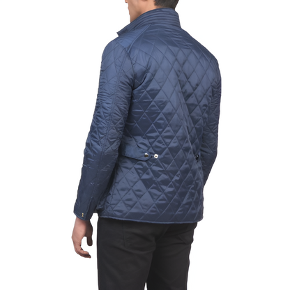 Men's Navy Blue Quilted Jacket