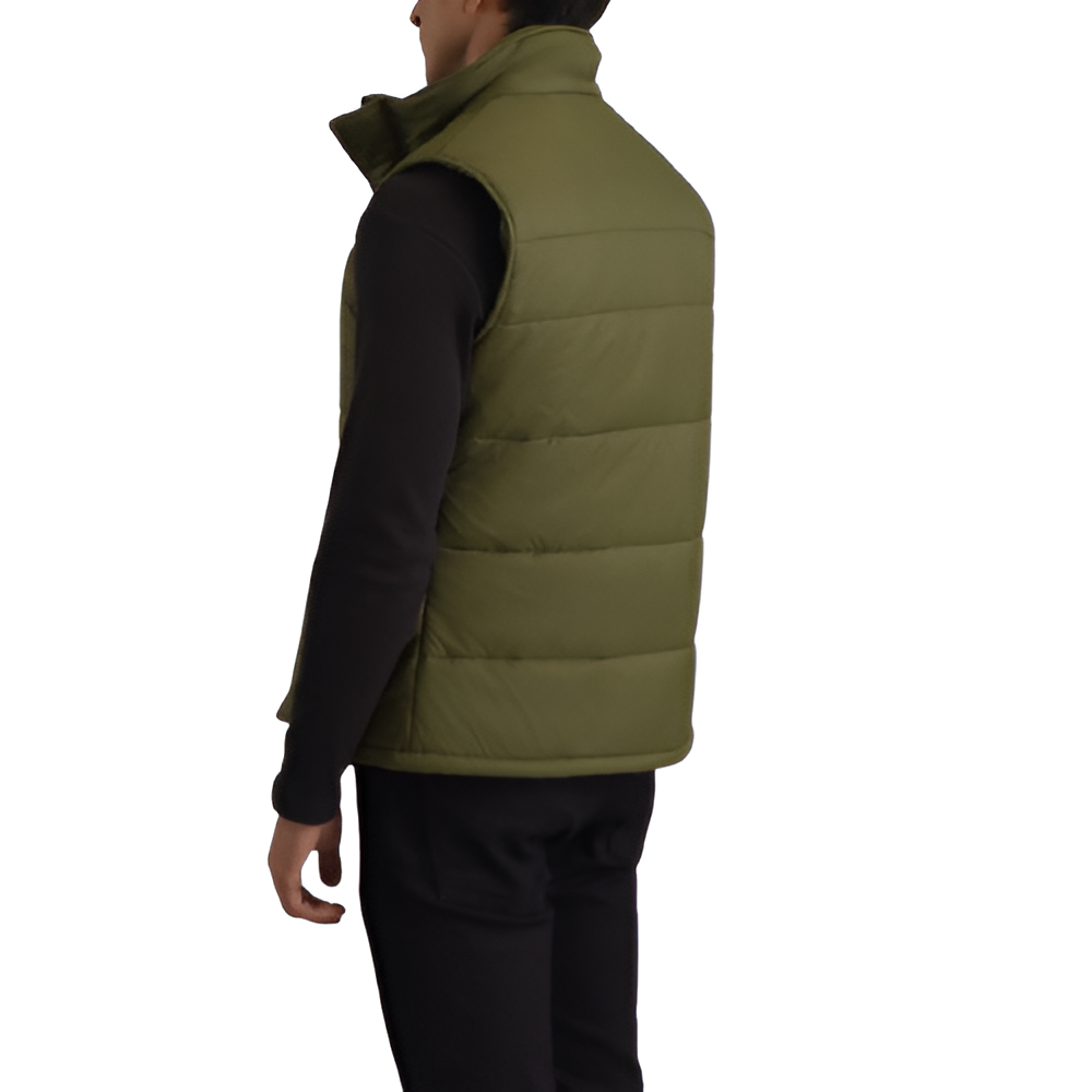 Men's Olive Green Puffer Vest