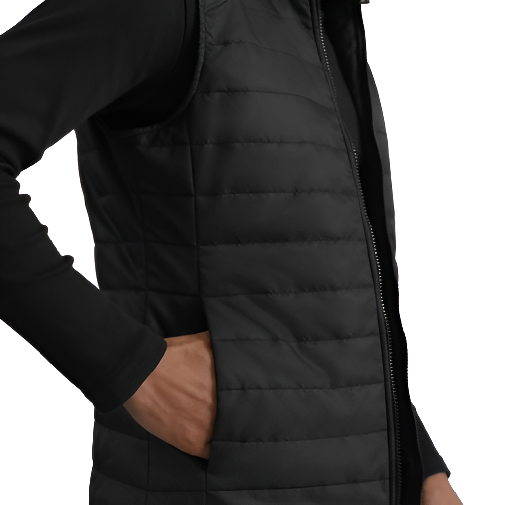 Men's Black Hooded Puffer Vest