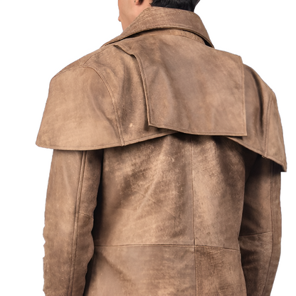 Men's Camel Suede Overcoat