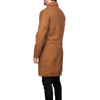 Men's Classic Camel Wool Coat