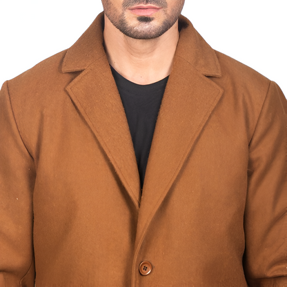 Men's Classic Camel Wool Coat