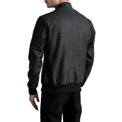 Premium Leather Bomber Jacket