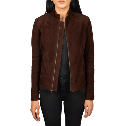 Brown Suede Leather Jacket