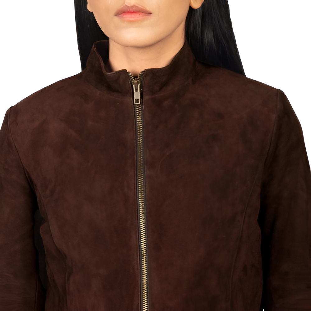 Brown Suede Leather Jacket