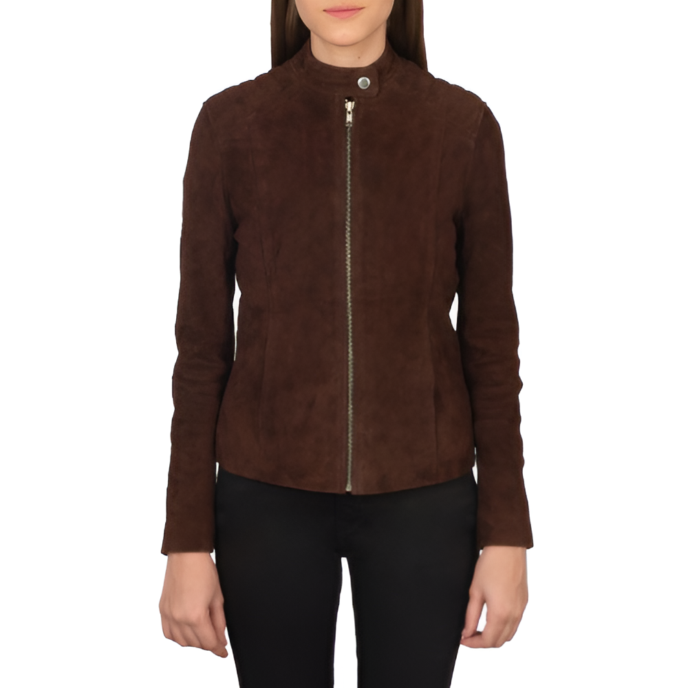 Brown Suede Leather Jacket