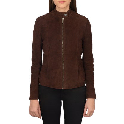 Brown Suede Leather Jacket