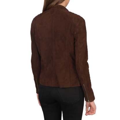 Brown Suede Leather Jacket