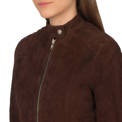 Brown Suede Leather Jacket