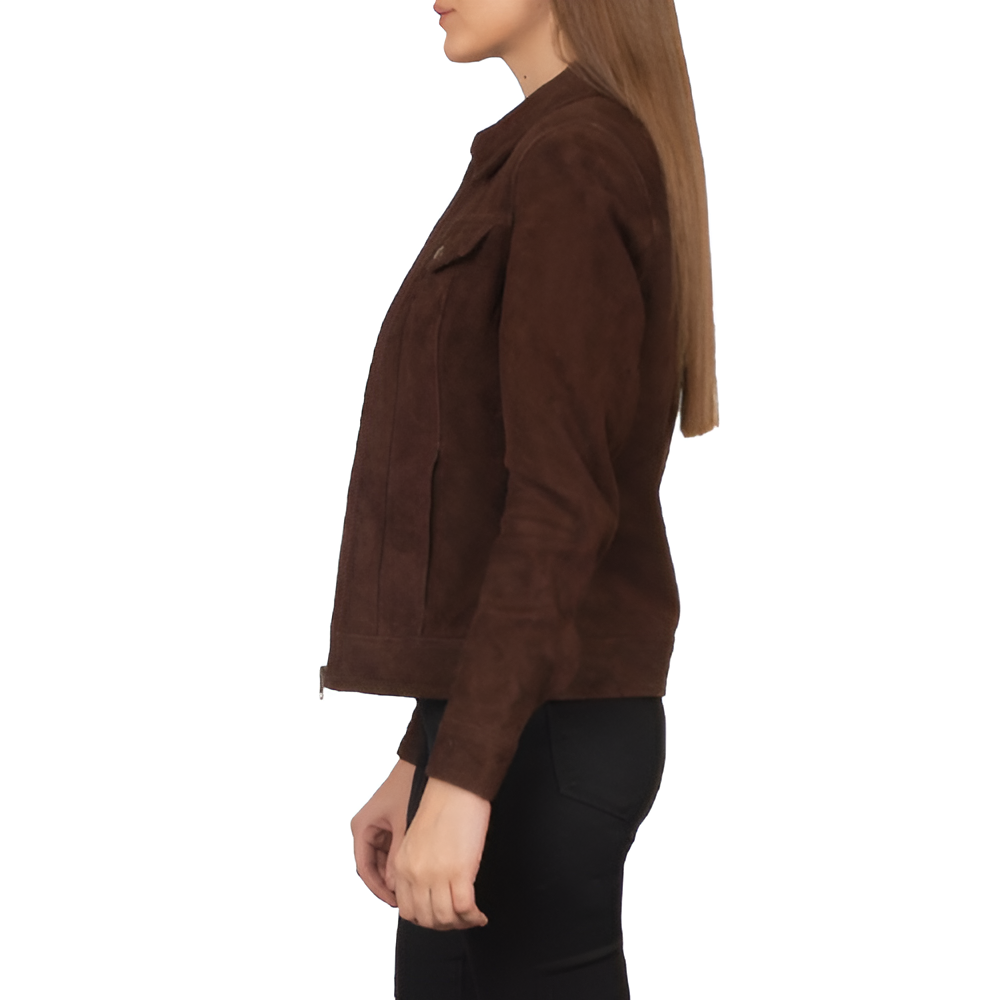 Brown Suede Leather Jacket