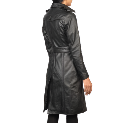 Women's Classic Black Trench Coat